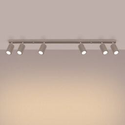 Luminosa Lighting Luminosa Karbon Ceiling Spotlight Bar Taupe 6X Gu10 - thumbnail 3