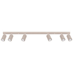 Luminosa Lighting Luminosa Karbon Ceiling Spotlight Bar Taupe 6X Gu10