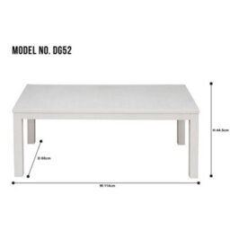 Loops Premium 5 Seater Garden Coffee Table Set - White Aluminium Sofa & Grey Cushions - thumbnail 6
