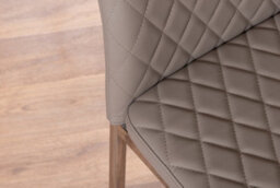 Furniturebox Uk Santorini Brown Wood Contemporary Round Round Dining Table And 4 Cappuccino Beige Milan Chairs Set - thumbnail 9