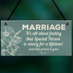 Red Ocean Marriage Annoy For A Lifetime Funny Novelty Hanging Plaque Friendship Sign Mum Dad Birthday Gift - thumbnail 5