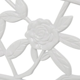 Berkfield Garden Bench 100 Cm Cast Aluminium White - thumbnail 3