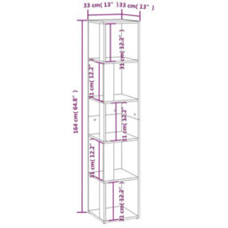 Vidaxl Corner Cabinet Sonoma Oak 33X33X164.5 Cm Engineered Wood - thumbnail 8