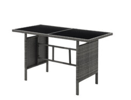 Evre 4 Seat Porto Rattan Furniture Set 4 Piece Dining Outdoor Wicker Lounge Sofa Table Grey Cover - Inc Weekend Delivery - thumbnail 7