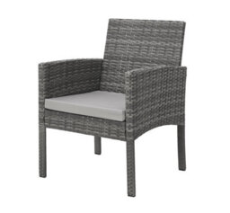 Evre 4 Seat Porto Rattan Furniture Set 4 Piece Dining Outdoor Wicker Lounge Sofa Table Grey Cover - Inc Weekend Delivery - thumbnail 6