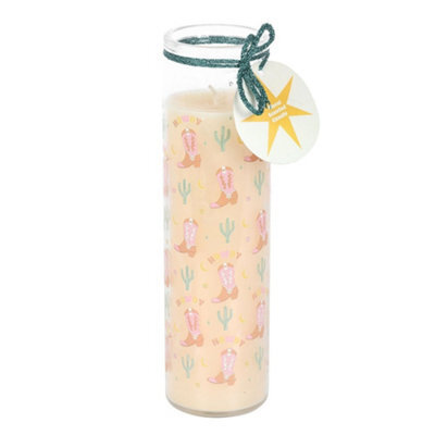 Something Different Howdy Floral Cowboy Boot Tube Candle Orange (One Size) - image 1