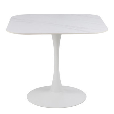 Furniture To Go Malta Ceramic Square Dining Table In White - image 1