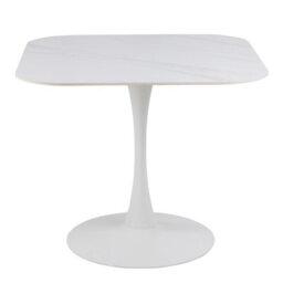 Furniture To Go Malta Ceramic Square Dining Table In White - thumbnail 1