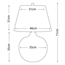 Luminosa Lighting Elstead Ottoman 1 Light Table Lamp Bronze, E27 - thumbnail 2