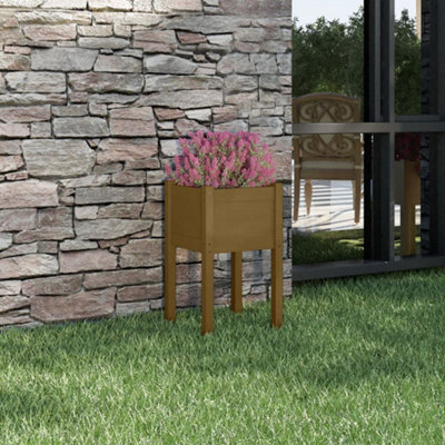 Berkfield Garden Planter Honey Brown 40X40X70 Cm Solid Pinewood - image 1