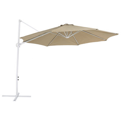 Beliani Cantilever Parasol 295 Cm Savona Ii Taupe - image 1