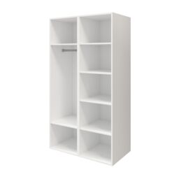 GoodHome Atomia Freestanding White Particle Board Mirrored Wardrobe (H)1875mm (W)1000mm (D)580mm - thumbnail 3
