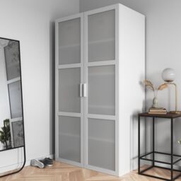 GoodHome Atomia Freestanding White Particle Board Mirrored Wardrobe (H)1875mm (W)1000mm (D)580mm - thumbnail 5