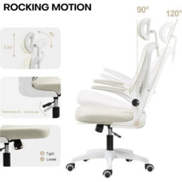 Adjustable High Back Rolling Chair With Ergonomic Support - thumbnail 4