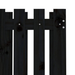 Berkfield Garden Planter With Fence Design Black 70X70X70 Cm Solid Wood Pine - thumbnail 7
