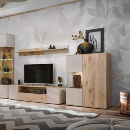 Arte  Catalina Wall Shelf 160Cm Oak Vicking & Cashmere - Minimalist Floating Storage - thumbnail 3