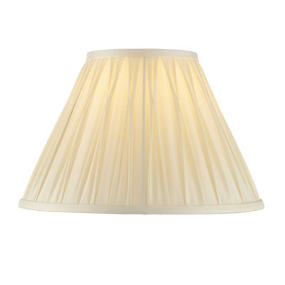 Tapered Cylinder Lamp Shade - Ivory Silk - 60W E27 Or B22 - Living Room - E10067 - image 1