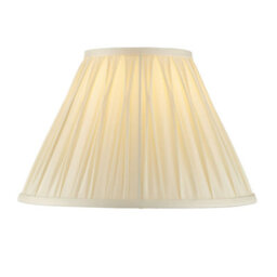 Tapered Cylinder Lamp Shade - Ivory Silk - 60W E27 Or B22 - Living Room - E10067 - thumbnail 1
