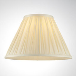 Tapered Cylinder Lamp Shade - Ivory Silk - 60W E27 Or B22 - Living Room - E10067 - thumbnail 3