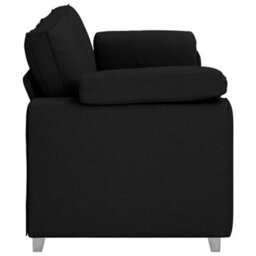 Vidaxl Sofa With Cushion Black 219 X 77 X 82 Cm Fabric - thumbnail 6