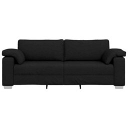 Vidaxl Sofa With Cushion Black 219 X 77 X 82 Cm Fabric - thumbnail 5