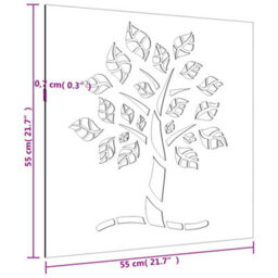 Walplus Garden Wall Decoration 55X55 Cm Corten Steel Tree Design - thumbnail 8