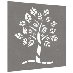 Walplus Garden Wall Decoration 55X55 Cm Corten Steel Tree Design - thumbnail 3