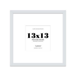 "13X13"" Light Grey Picture Frame - 13X13"" Square Frame With 10X10"" Mount For 13X13""/10X10"" Pictures Moderrn Style Thin Edge, 1 Pack" - thumbnail 1