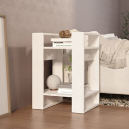 Berkfield Book Cabinet/room Divider White 41X35X57 Cm Solid Wood Pine - thumbnail 6