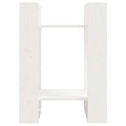 Berkfield Book Cabinet/room Divider White 41X35X57 Cm Solid Wood Pine - thumbnail 3