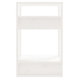 Berkfield Book Cabinet/room Divider White 41X35X57 Cm Solid Wood Pine - thumbnail 4