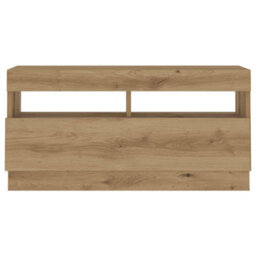 Walplus Tv Cabinet With Led Lights Artisian Oak 80X35X40 Cm Engineered Wood - thumbnail 6