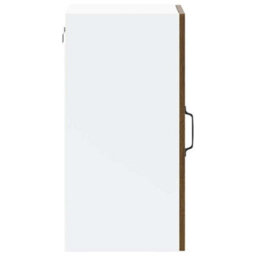 Berkfield Kitchen Wall Cabinet With Glass Door Kalmar Brown Oak Engineered Wood - thumbnail 7