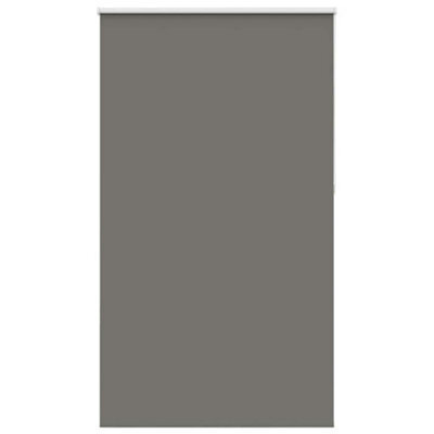 Berkfield Durable Roller Blind Blackout Grey 135X230 Cm Fabric Width 131.6 Cm Polyester