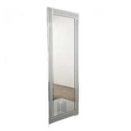 DEENZ Full Length Sparkle Silver Wall Mirror Glitter Border Frame Glass