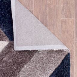 Navy Shaggy Modern Sparkle Geometric Easy To Clean Rug For Dining Room Bed Room And Living Room-60Cm X 110Cm - thumbnail 6