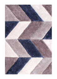 Navy Shaggy Modern Sparkle Geometric Easy To Clean Rug For Dining Room Bed Room And Living Room-60Cm X 110Cm - thumbnail 8