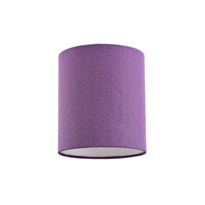 Happy Homewares Contemporary And Elegant Vivid Purple Linen Fabric 18Cm High Cylinder Lamp Shade - image 1