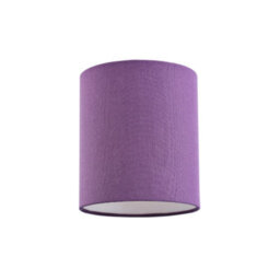 Happy Homewares Contemporary And Elegant Vivid Purple Linen Fabric 18Cm High Cylinder Lamp Shade - thumbnail 1