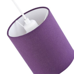 Happy Homewares Contemporary And Elegant Vivid Purple Linen Fabric 18Cm High Cylinder Lamp Shade - thumbnail 3