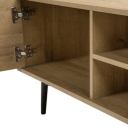Beliani  Tv Stand Torvi Light Brown - thumbnail 7