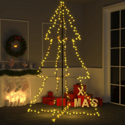 Berkfield Christmas Cone Tree 240 Leds Indoor And Outdoor 118X180 Cm - image 1