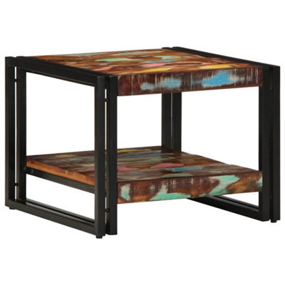 Berkfield Coffee Table Multicolour 50X50X38 Cm Solid Wood Reclaimed - image 1