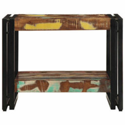 Berkfield Coffee Table Multicolour 50X50X38 Cm Solid Wood Reclaimed - thumbnail 4