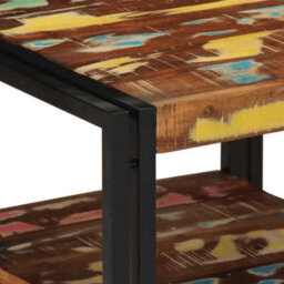 Berkfield Coffee Table Multicolour 50X50X38 Cm Solid Wood Reclaimed - thumbnail 6