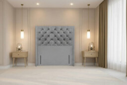 "Nexus Windsor Plush Divan, Silver, 54"" Winged Hb, No Drawers, Open Coil Mattress, Small Single" - thumbnail 7