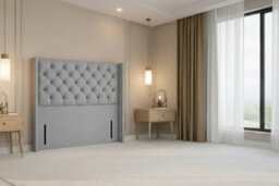"Nexus Windsor Plush Divan, Silver, 54"" Winged Hb, No Drawers, Open Coil Mattress, Small Single" - thumbnail 6