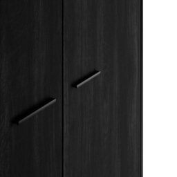 LPD Hoxton 2 Door Wardrobe - Particleboard/metal - L52 X W83.8 X H180 Cm - Black Matte - thumbnail 4