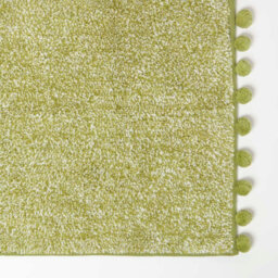 Homescapes Tufted Sage Green 100% Cotton Bath Mat With Pom Pom Edges 50 X 80 Cm - thumbnail 2