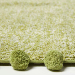 Homescapes Tufted Sage Green 100% Cotton Bath Mat With Pom Pom Edges 50 X 80 Cm - thumbnail 3